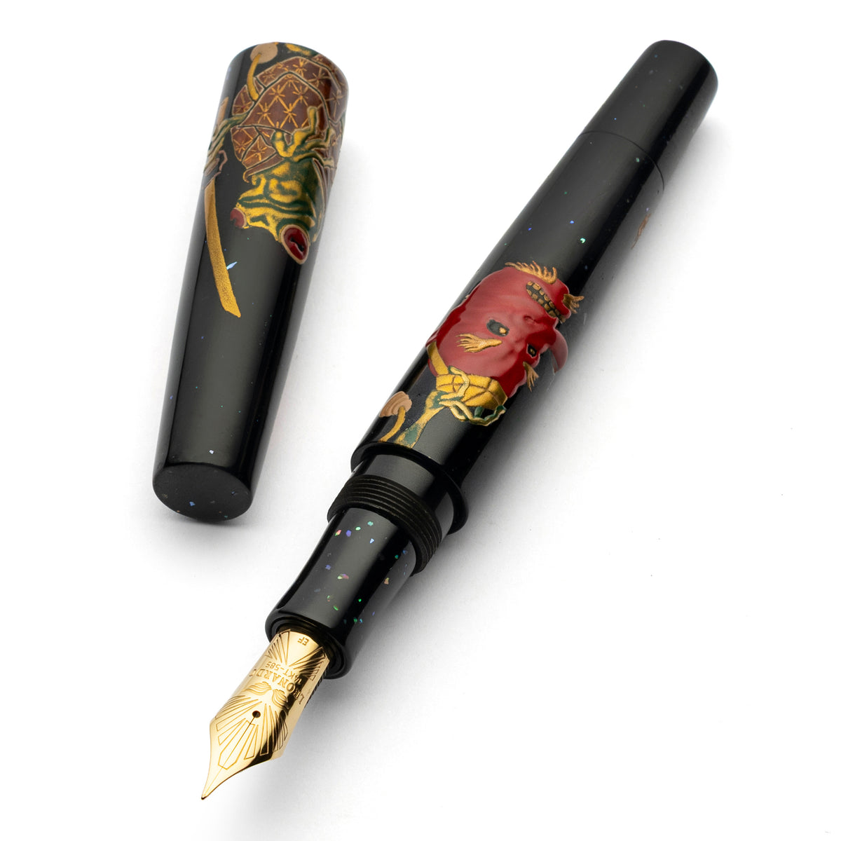 Essenza oni and frog taka maki-e - #8 Gold nib 