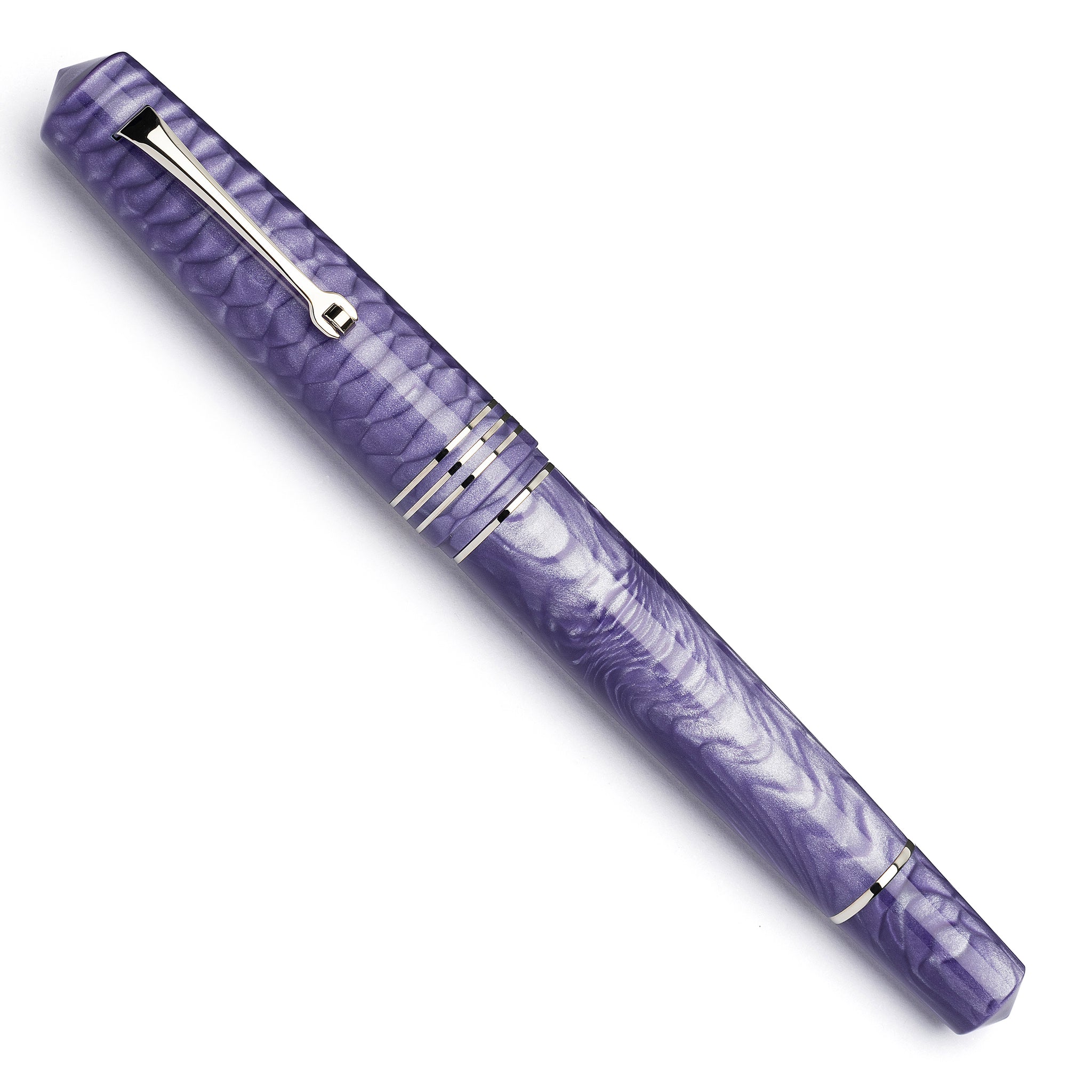 MZG2.0 Dragon skin purple – #8 steel nib (new) – leonardopen