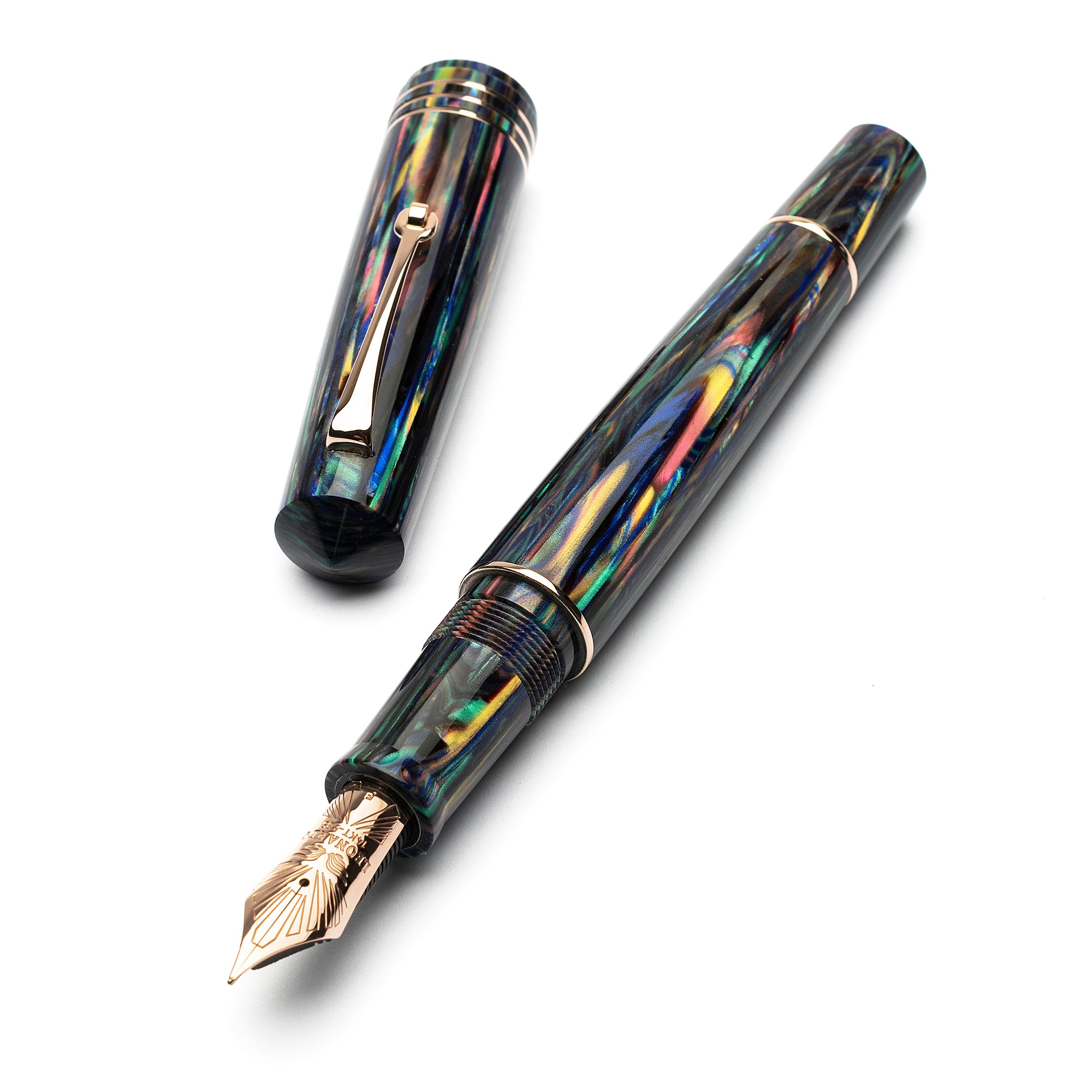 MZG shell mother of pearl authentic celluloid - #8 gold nib
