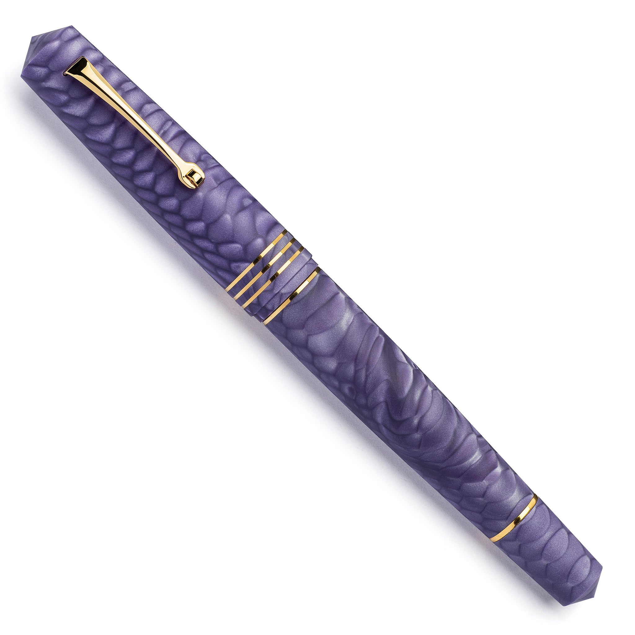 MZG Juma dragon skin Purple - #8 gold nib ROSE gold