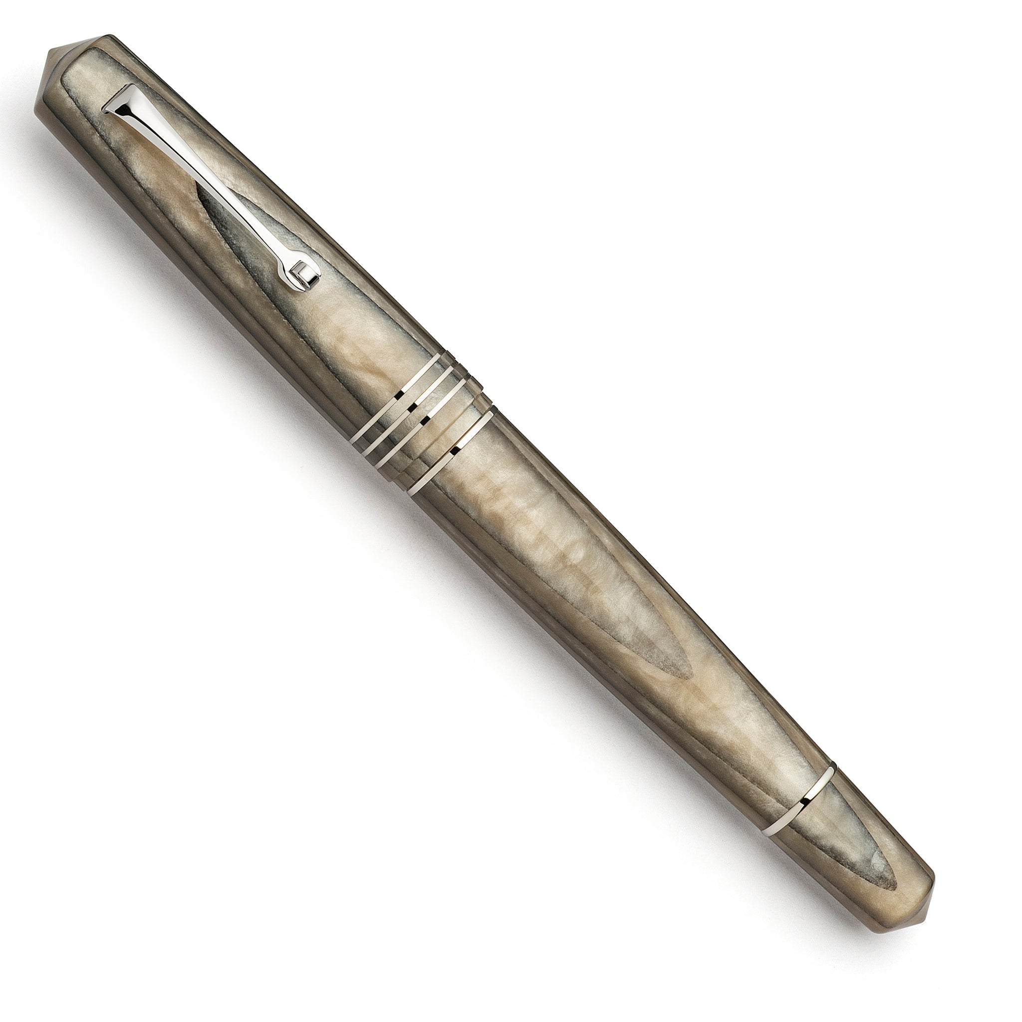 インテリジェンヌ MZG cuspide nocciola (hazelnut) - #8 Titanium nib – leonardopen