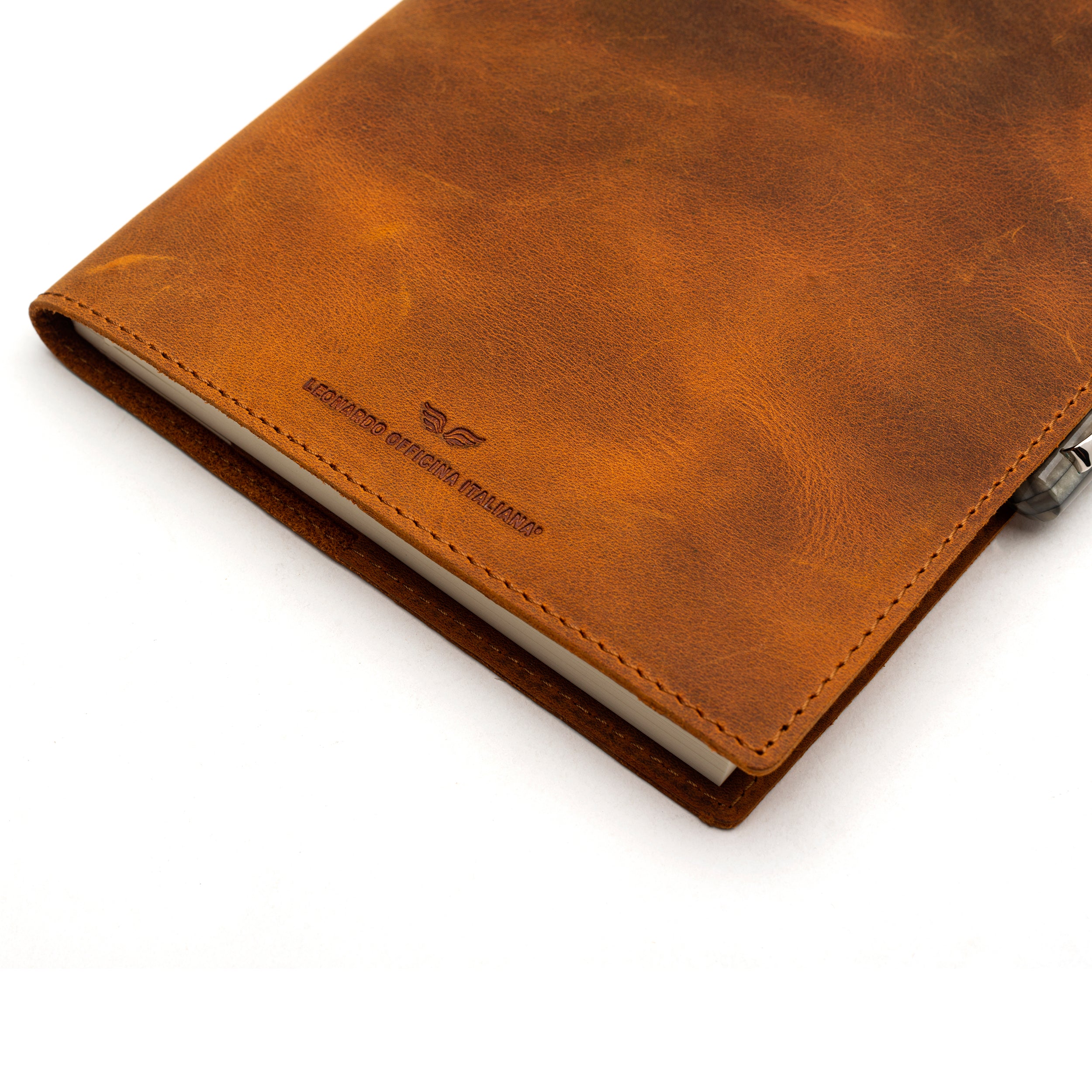 Leather Slim A5 Notebook / Planner Cover - Crazy Horse Tan
